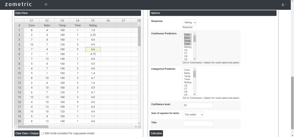 Fit regression model